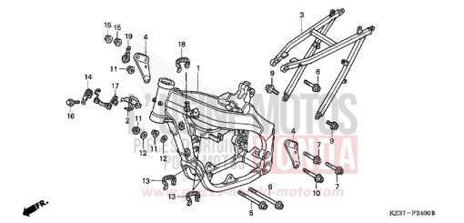 FRAME BODY CR250R4 de 2004